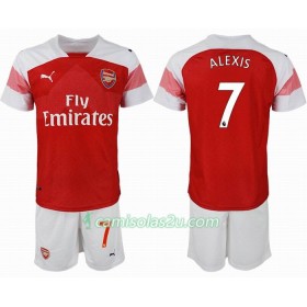 Camisolas de Futebol Arsenal ALEXIS 7 Criança Equipamento Principal 2018/19 Manga Curta